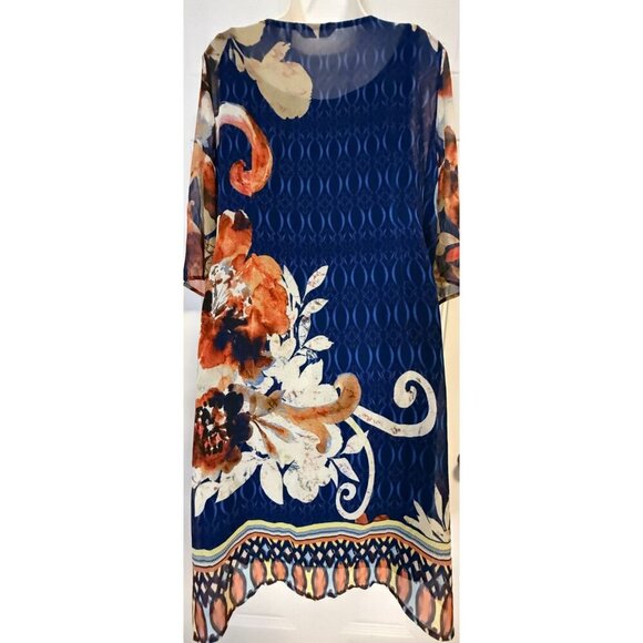 Soft Surroundings Dress SZ Large Boho Chic Orchid Sheer - Picture 3 of 7